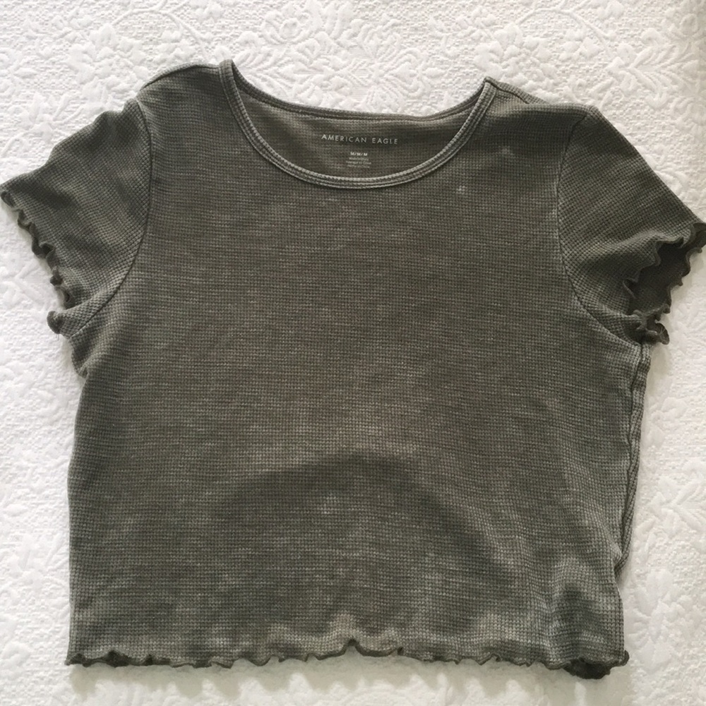 Lettuce Edge Green American Eagle Top